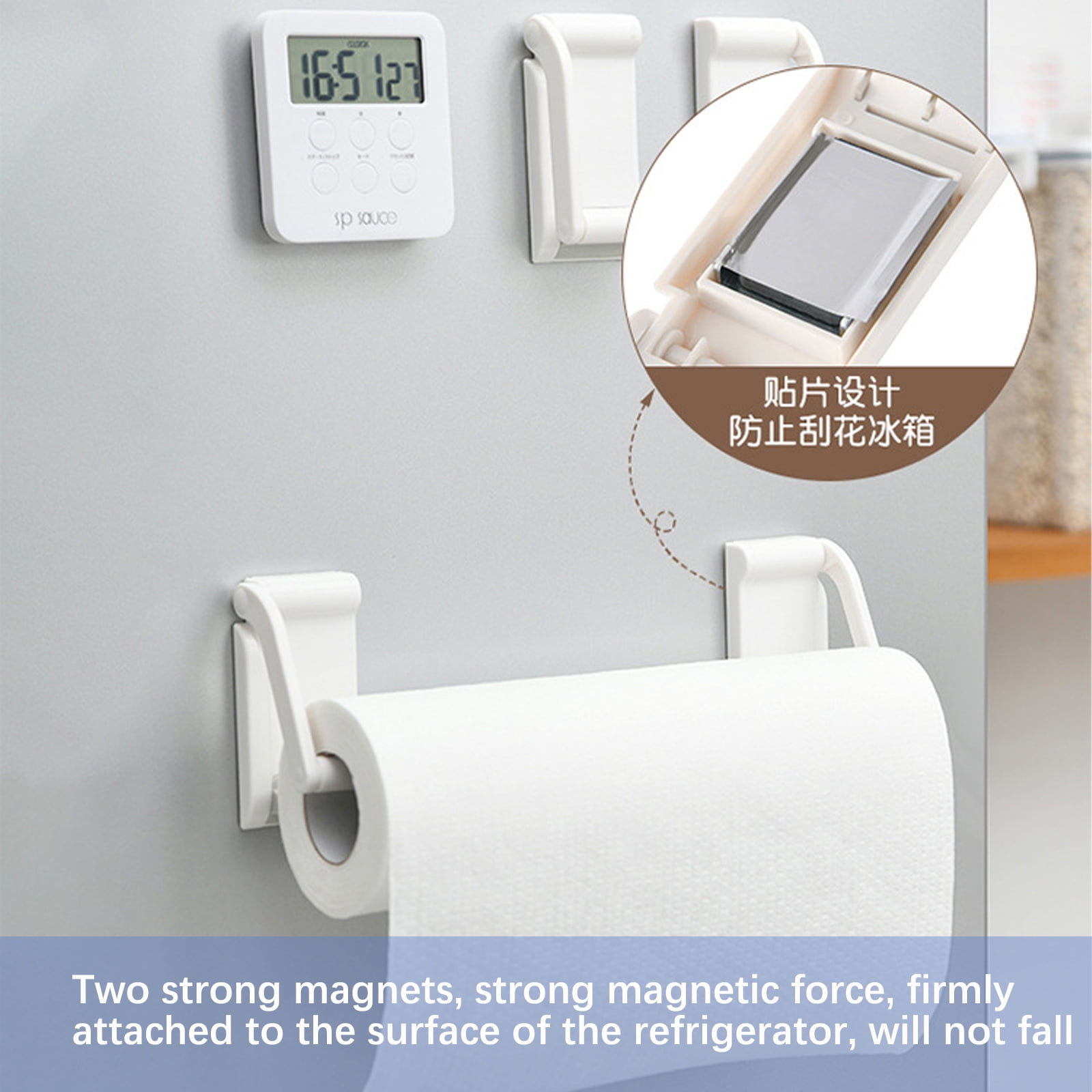 ONE HAND TEAR Paper Towel Holder Magnetic 2Pack