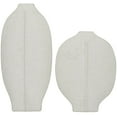 thumbnail image 6 of CosmoLiving by Cosmopolitan 18", 13"H Abstract Textured White Ceramic Vase, Set of 2, 6 of 7