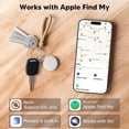 thumbnail image 2 of 2026 Air Tracker Tags-2 Pack 5.3 Smart Bluetooth Tracker Tag Work with Apple Find My (iOS Only) Key Finder Item Locator for Keys, Luggage,Wallet, Backpack, Pets,etc. (2, White), 2 of 8
