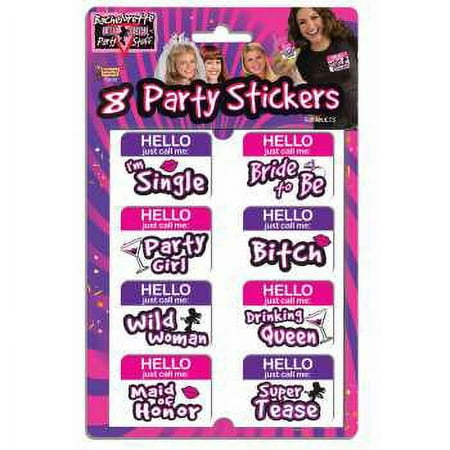BACHELORETTE STICKERS 12 PACK