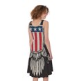 thumbnail image 2 of Patriotic Usa Eagle Print Sleeveless Knee Length Dress, American Flag Fashion Summer Maxi Dress For Women. Gifts For Us Independence Day, 4Th Of July, 2 of 4