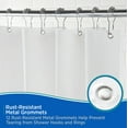 thumbnail image 4 of Kenney Heavyweight Eco-Friendly PEVA Shower Curtain Liner with Rust-Resistant Grommets, 70 Inch x 72 Inch, White, 4 of 7