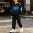 thumbnail image 5 of NAISIBABY Boys 2 Pieces Outfit Sets Size 8, Pants +Sweatshirt Long Sleeve Crewneck Graphic Set Blue, 5 of 6
