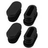 30mmx15mm Plastic Non Slip Oval Chair Table Leg Protectors Cap Tube Insert 4pcs