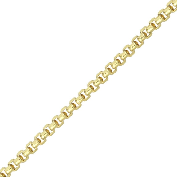 Brilliance Fine Jewelry 10K Yellow Gold DC Round Box Chain Necklace, 20"