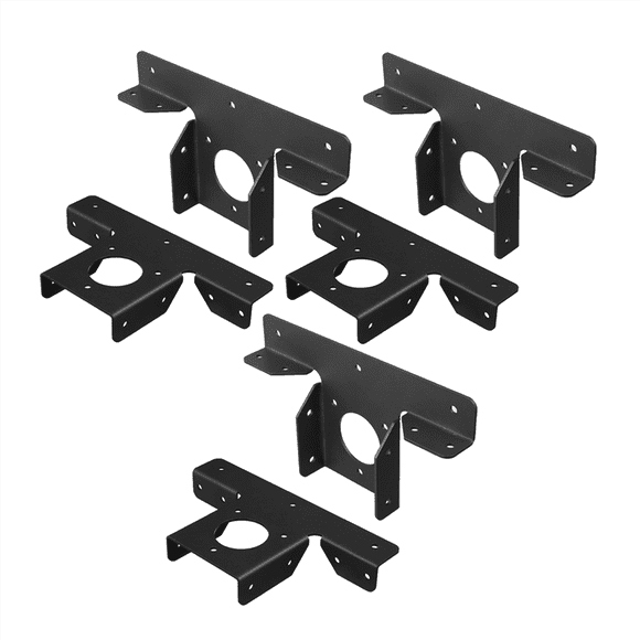 6 Pack Heavy Duty Pergola Corner Brackets Extension 3-Way T Brackets for 4 X 4 Post Bracket Pergola Gazebo Kit