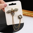 thumbnail image 6 of Vintage Honey Bee Brooch Pins For Women Men Cz Crystal Animal Insect Honeybee Lapel Pin Badge Dainty Hanging Tassel Chains Collar Shirt Corsage Hat Scarf Tie Accessories Fashion Birthday Jewelry Gift, 6 of 6