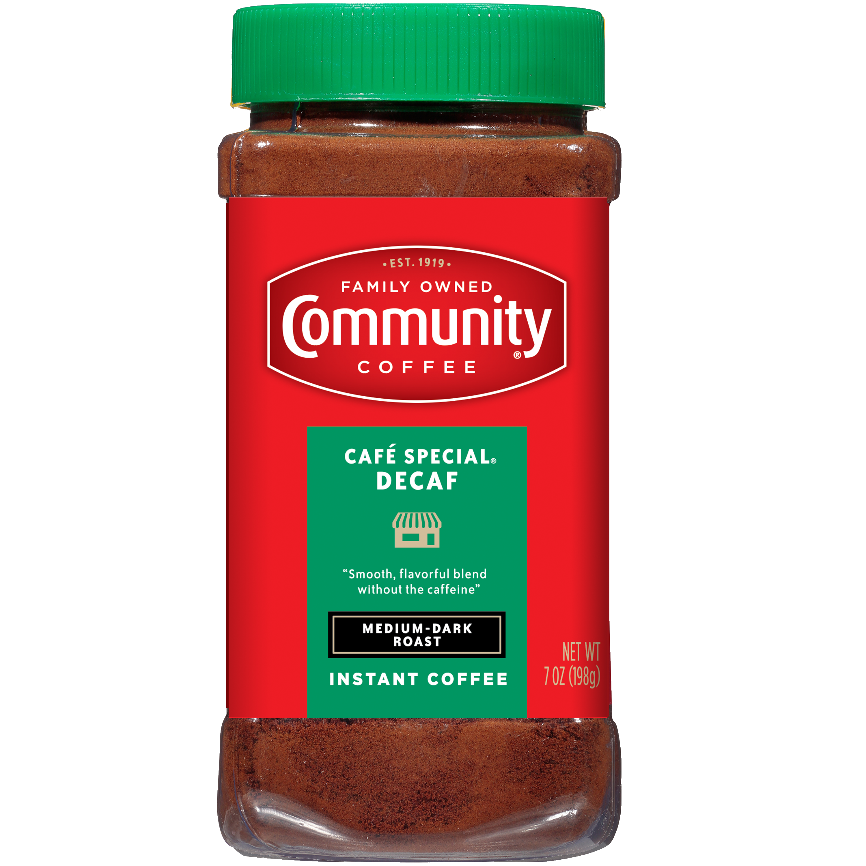 Community Coffee Café Special® Decaf MedDark Roast Instant 7 oz Jar