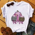 thumbnail image 2 of IROINNID Breast Cancer T-Shirt for Women Breast Cancer Awareness Casual Letter Printed Shirt T-Shirt Short Sleeve Tops,Pink, 2 of 6