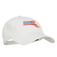 thumbnail image 5 of USA Flag Massachusetts Map Embroidered Washed Buckle Cap - White OSFM, 5 of 5