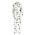 thumbnail image 4 of YDFCWXW Pajamas for Women Fall - Cute 2 Piece Fleece Warm Fuzzy Cozy Soft Pajama Sets Khaki, M, 4 of 6