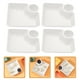 thumbnail image 2 of 4 piezas de plástico para servir bandeja de platos bandeja de alimentos para bocadillos galletas de comida papas fritas, 2 of 4