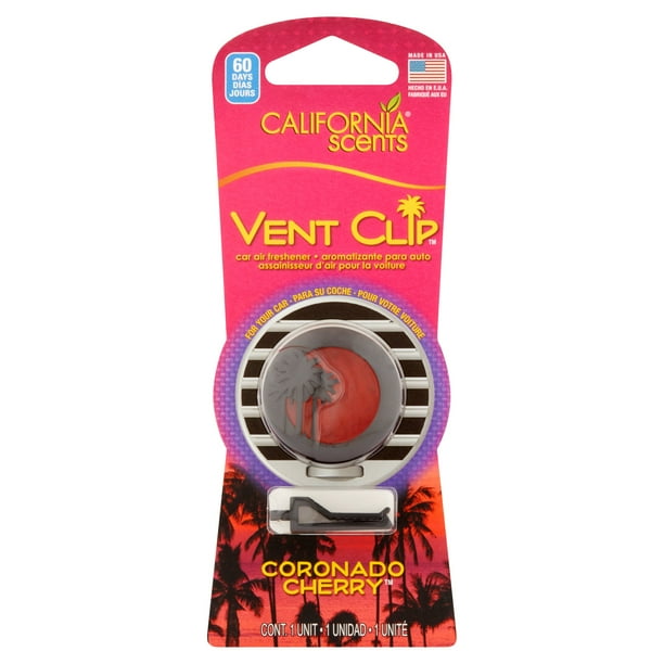 California Scents Vent Clip Coronado Cherry Car Air Freshener Walmart