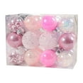 thumbnail image 3 of Sharprepublic 24Pcs Christmas Ball Ornaments Crafts Xmas Decorative for Holiday Home Party Pink, 3 of 8