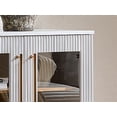 thumbnail image 6 of Modern Fort 2PCS Storage Cabinet with Glass Door, 31" Buffet Sideboard with Adjustable Shelves, Kitchen Pantry & Bedroom Furniture, Easy Assemble,White, 6 of 8