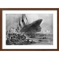 thumbnail image 2 of Art.com Sinking of the Titanic Giclee Print by Willy Stoewer, Brown Frame Wall Art, 23" x 17", 2 of 5
