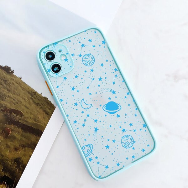 Coque de téléphone antichoc Cartoon Planet Stars, coque arrière mignonne transparente, iPhone 11 12 13 14 Pro Poly XS Max 7 8 6 Plus X SE 2020 qiuyongming unisex