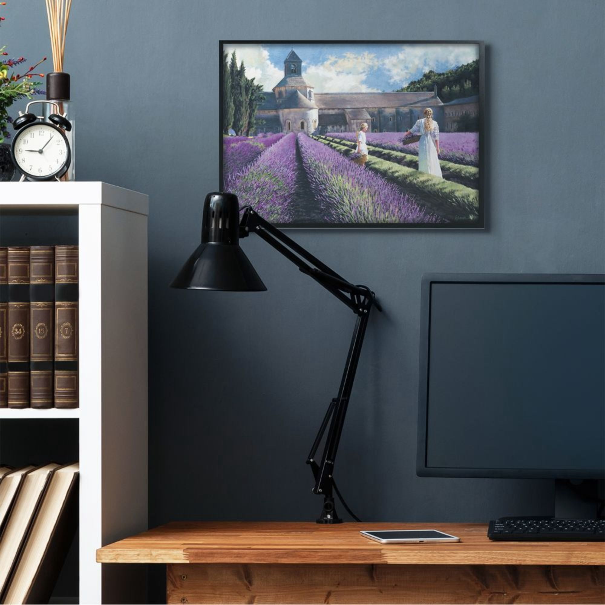 Stupell Industries Women in Lavender Field Countryside Classic Architecture Design by Heide Presse