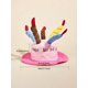 thumbnail image 5 of 1pc Random Color Plush Pet Birthday Party Hat With Candles, Cute Gift For Cat Dog New Year Celebration, 5 of 5