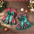 thumbnail image 4 of New Pet Clothing Christmas Classic Plaid Skirt Puppy Holiday Costume Peplum Sleeve Dog Clothing Cross-border, 4 of 15