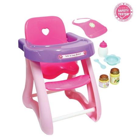 JC Toys For Keeps! Highchair Gift Set fits dolls up to 16? dolls - Ages