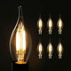 thumbnail image 1 of 6 bombillas Edison E14 de 4 W, estilo retro, decorativas, tipo vela, C35L, luz blanca cálida, estilo antiguo, tipo vela, bombilla LED, 1 of 5