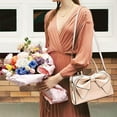 thumbnail image 2 of LHSHID Shiny Women Handbag Patent Leather Bowknot Purse Charm Glossy Top-Handle Satchel Tote Fashion Shoulder Bag, 2 of 7