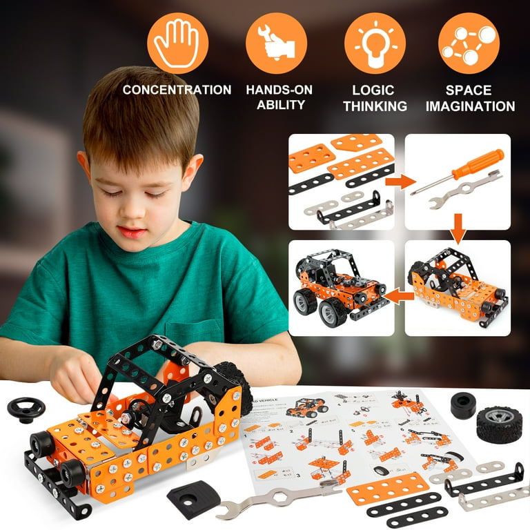 ジェイダトイズ【希少】6台セット Erector sets STEM Metal Jeep/off-road kit Toy Parent-Child