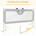 thumbnail image 3 of Costway 69" Bed Rails for Toddlers Vertical Lifting Baby Bedrail Guard with Lock Grey, 3 of 8