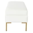 thumbnail image 2 of OSP Home Furnishings Burlington Bench in Linen Fabric with Coated Gold Legs, 2 of 4