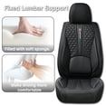 thumbnail image 3 of Fit for Subaru Legacy 2025, Faux Leather Full Set of 5 Seats With Lumbar Support Suitable for All Seasons, Black Car Seat Covers, Airbag-Compatible, 3 of 9