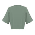 thumbnail image 2 of Blusa George para Mujer,Manga al Codo Escote V y Aletilla Funcional Verde Talla EG, 2 of 4