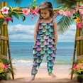 thumbnail image 5 of MIASHUI Girls Clothes Sleeveless Print Rompers Casual Loose Long Wide Leg Jumpsuit Outfits,Multicolour,5-6 Years, 5 of 5