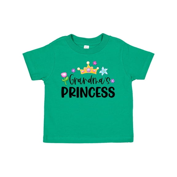 Inktastic Grandma's Princess Crown and Flowers Girls Toddler T-Shirt