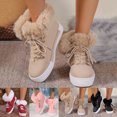 thumbnail image 5 of Xfvqtps Womens Lace up Ankle Boots with Faux Cuff for Winter Warmth and Traction Pink, 5 of 5