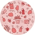 thumbnail image 1 of Ahgly Tapis d'Intérieur Lavable en Machine Carré Transitionnel Rose Clair, 3 Pieds Carré, 1 of 7