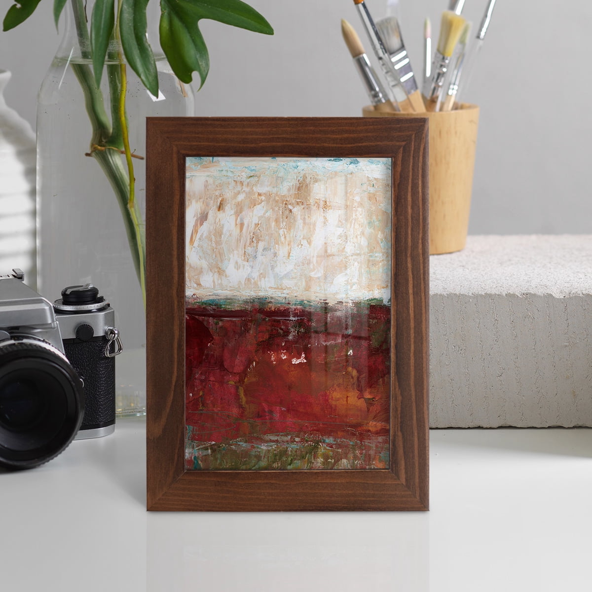 August Horizon II -Framed Print w/glass-Chestnut
