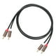 thumbnail image 3 of Cable de audio de 2 RCA macho a 2 RCA macho, estable, compacto, multiusos, resistente, cable auxiliar para altavoces y mezcladores domésticos. 100 centímetros, 3 of 10