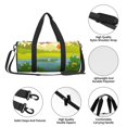 Vsdgher Two Frogs Are Sitting On Water Lilies 45L Foldable Duffel Bag