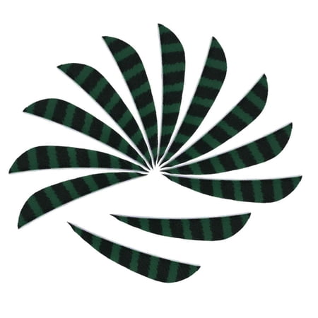 12PCS Fletchings Turkey Feather 3 Inch Full Length for DIY , Outdoor Green