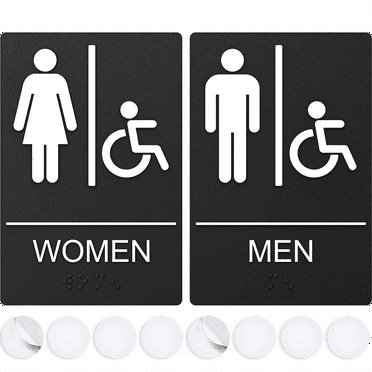 .com Employee Restroom Sign with ADA-Compliant Braille and Raised ...