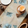 thumbnail image 2 of Spring Flowers Cotton Linen Table Runner for Dining Kitchen, Vintage Rustic Tulips Floral Butterfly Khaki Wedding Outdoor Party Tablerunners, Dresser Scarf Coffee Tablecloth Runners 13x48 Inches, 2 of 9