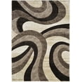 thumbnail image 2 of HR Swirls Thick Soft Plush 3D Textured Rug 5' x 7' Area Rugs, cappocino and Multicolor, 2 of 7