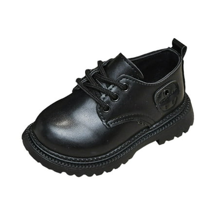 

Yammkia Baby Boy Dress Shoes Kids Boys Dress Shoes Lace-Up School Uniform Shoes Gentleman Little Boys Comfort Dress Shoes for 12-18 Months Black