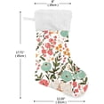 thumbnail image 2 of Coolnut 17.7 Inch Christmas Stockings, 1 PCS Oriental Flowers Pattern Presonalized Large Stocking Sock for Family Holiday Xmas Party Decorations, 2 of 7