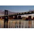 thumbnail image 2 of Blaustein, Alan 24x17 White Modern Wood Framed Museum Art Print Titled - Manhattan Bridge at Dawn, 2 of 4