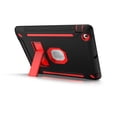 thumbnail image 6 of Allytech Silicone Case for iPad 4 / iPad 3/ iPad 2, Three Layers Silicone+PC Heavy Duty Defender Kickstand Feature Shockproof Case Cover for Apple iPad 2nd/3rd/4th Generation, Black+Red, 6 of 10