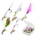 thumbnail image 1 of 5pcs Insects Flies Fly Fishing Lures Bait With Storage Box High Carbon Steel Fishing Tackle With Hook, 1 of 8