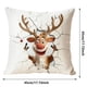 thumbnail image 3 of Funda de cojín de lino con estampado navideño | Funda de cojín cuadrada para sofá | Funda de cojín decorativa para sala de estar y cafetería, 3 of 5