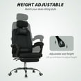 thumbnail image 4 of Vinsetto Chaise de Bureau, Chaise d'Ordinateur Pivotante avec Repose-Pieds, Noire, 4 of 10